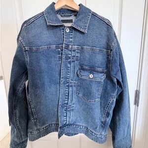 Abercrombie & fitch Men's Blue Denim Jacket - Classic Workwear Style